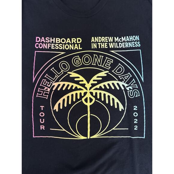 Dashboard Confessional Andrew McMahon Hello Gone Days Tour T-shirt Black 2XL - Picture 3 of 5